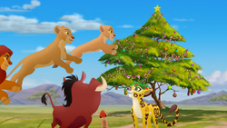 Nala partakes in Bunga's "The Twelve Ways of Christmas" performance.