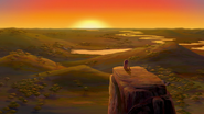 Mufasa and Simba overlook the Pride Lands from the summit