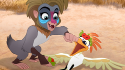 Makini feeds Ono ponya flowers in an attempt to heal his paralysis.