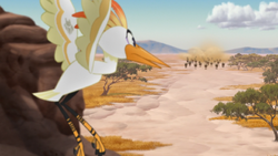 Ono spots an approaching stampede.