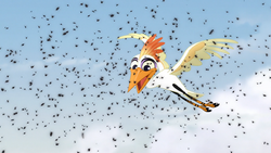 Ono gets caught in a cloud of tsetse flies.