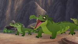 Kiburi's float attacks the Hyena Resistance alongside the rest of Scar's army.