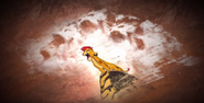 A painting of Kion in the Lair