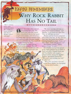 why rock rabbit has no tail the lion
