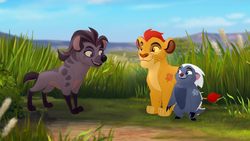 Jasiri visits the Pride Lands to ask her friend, Kion, for help.