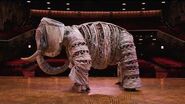 The mechanics of the elephant puppet "Bertha"