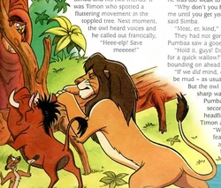 Simba, Timon, and Pumbaa save Wiseguy.