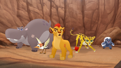 The Lion Guard faces off against the hyenas.