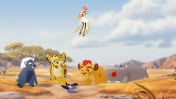 Ono locates some of Zazu's feathers.