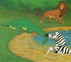 Crocodile saves Zebra