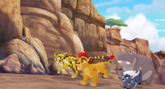 The Lion Guard races to the rescue