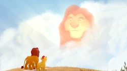 Simba and Kion seek wisdom from Mufasa about Scar's return.