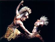 Jason Raize as Simba and Vickery as Scar