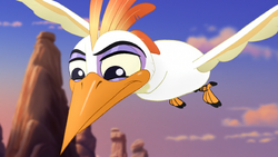 Ono spots Kinyonga being chased in the Outlands.