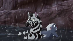Bunga saves Muhimu during a flash flood.