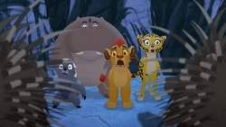 The Lion Guard discovers that the Zimwi is in fact two young porcupines.