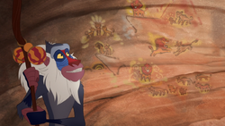 Rafiki tells the story of the Outsiders to the Lion Guard.