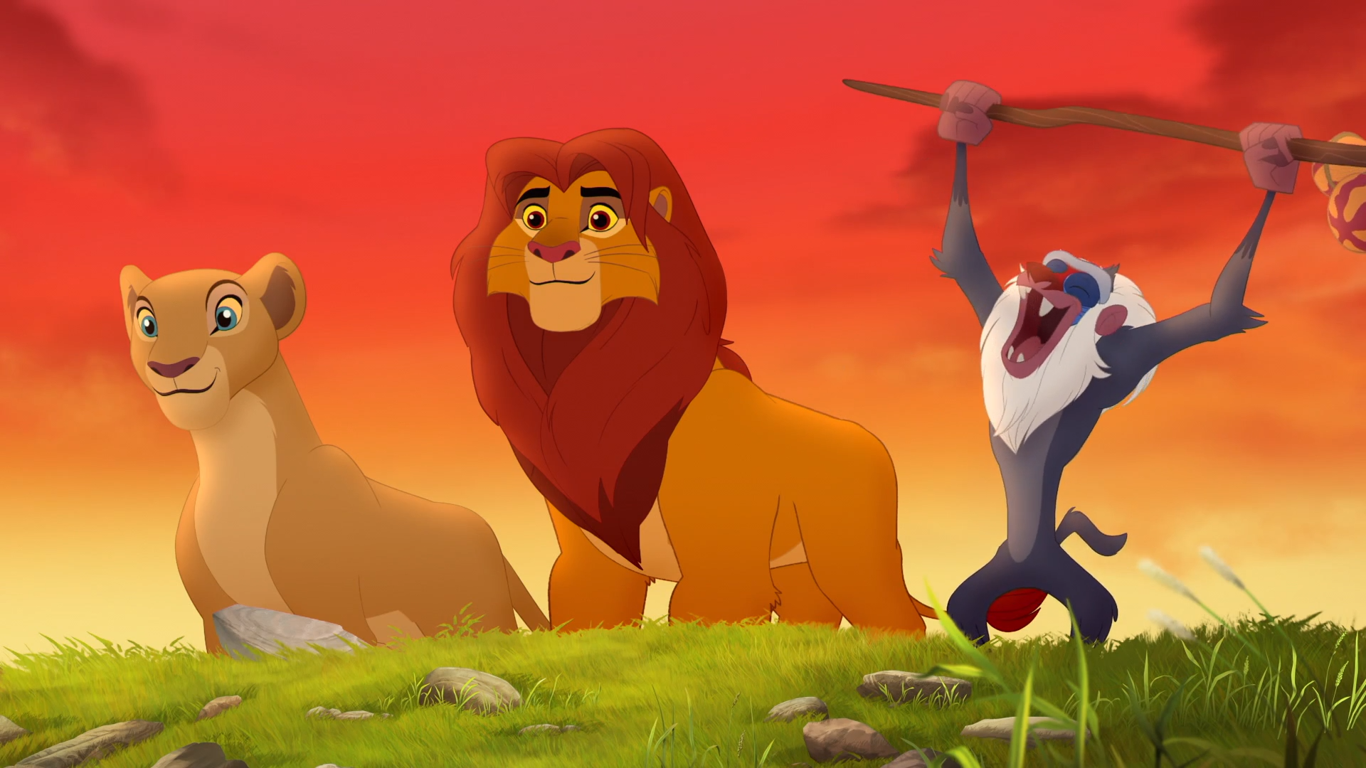 lion king simba drawing rafiki