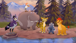 The Lion Guard helps restore Kion's self-confidence.