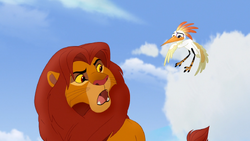 Simba interrupts Ono's report.