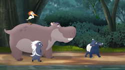 The Lion Guard befriends Tenuk.