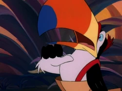 Toucan Dan impersonates Timon.