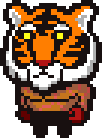 An unused sprite depicting Tiger Man without his poncho.