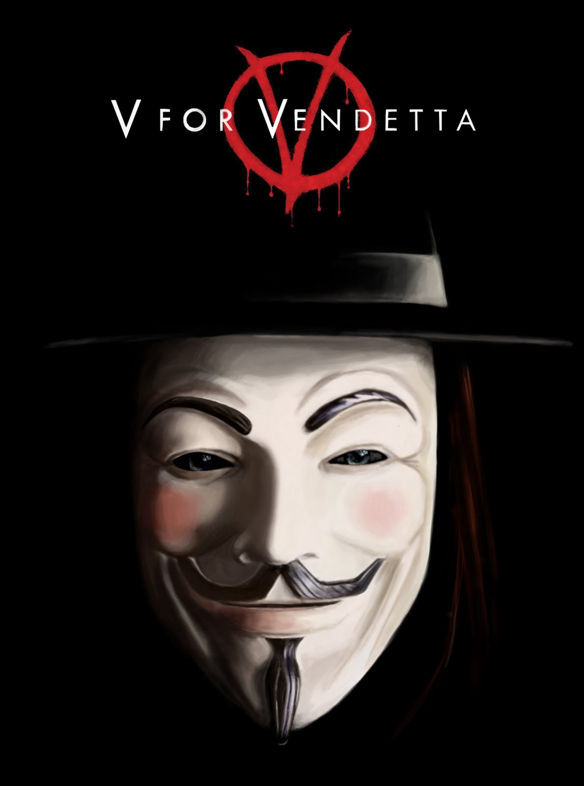 V for Vendetta, Hugo Weaving as V & Natalie Portman as Evey…