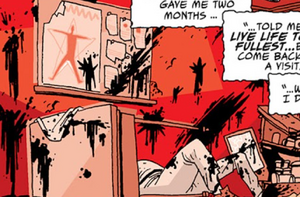 The aftermath of Dr. Terminal's brutal hospital visit.