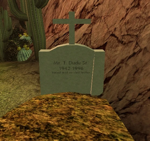 The Dude, Sr's grave in Postal 2.