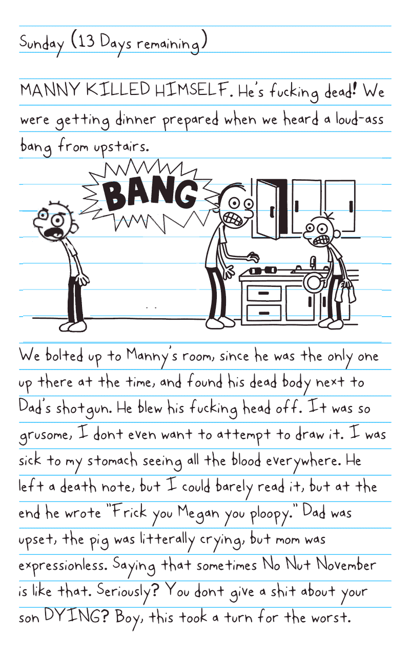 Diary of a Wimpy Kid Greg's No Nut November List of Deaths Wiki Fandom