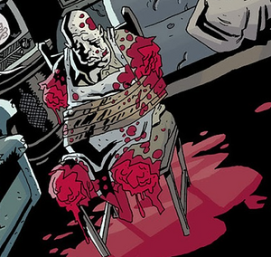 A dismembered man sits in the apartment of Hazel and Cha-Cha.