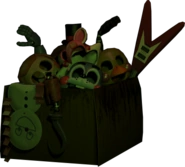 Toy Freddy, Toy Bonnie, Toy Chica, Mangle, and Balloon Boy's remains.