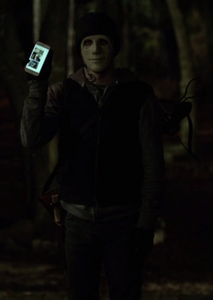 The Man's disguise.