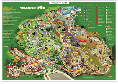 Map Of The San Diego Zoo
