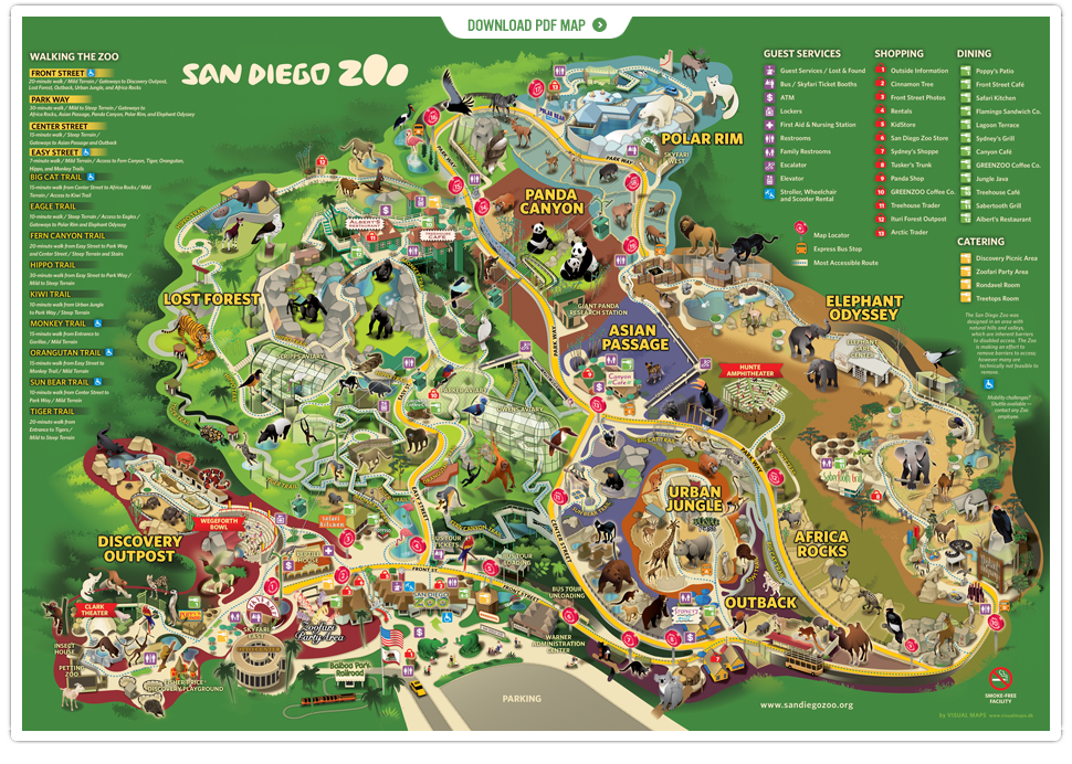 san diego zoo map