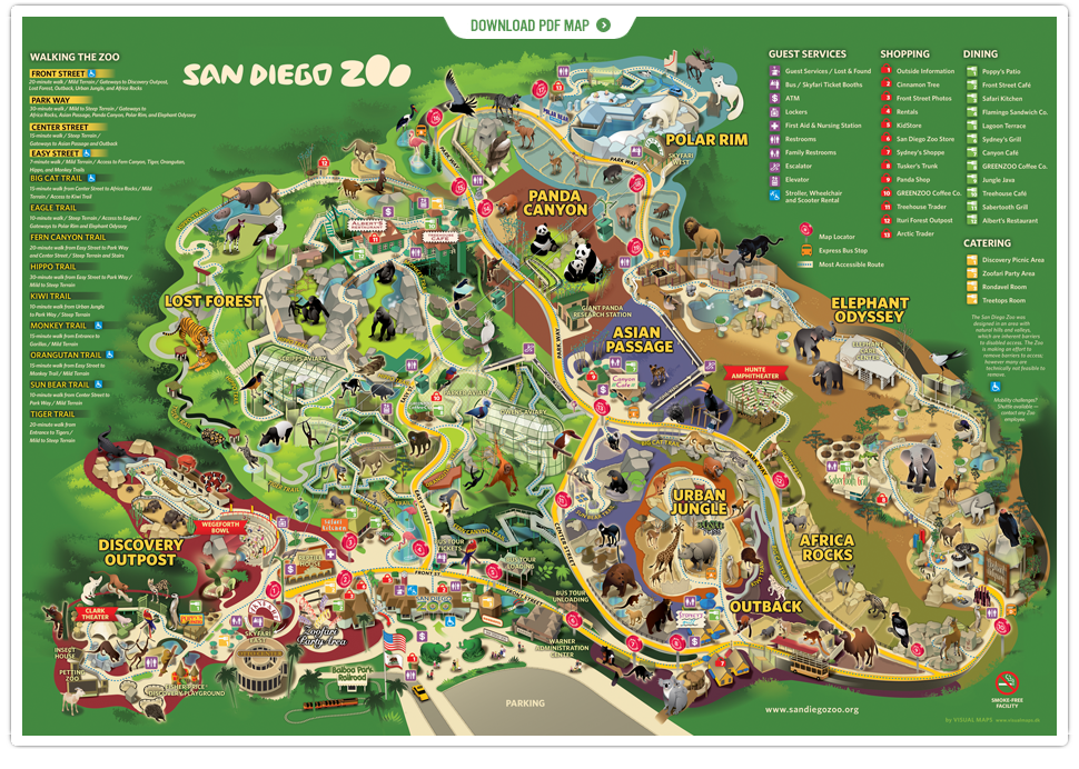 San Diego Zoo Map San Diego Zoo | List Of Major Zoos In The U.s. Wiki | Fandom