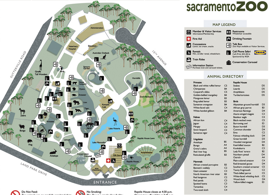 Ross Park Zoo Map Sacramento Zoo | List Of Major Zoos In The U.s. Wiki | Fandom