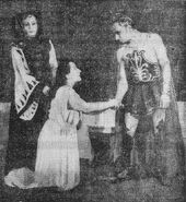 Tania Balachova, Hélène Ronsard et Samson Fainsilver dans la mise en scène de Marie Valsamaki au Théâtre Verlaine en 1946[37]