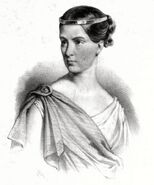 Rachel Félix dans le rôle de Hermione, lithographie par Bernard Romain Julien, vers 1845[6]