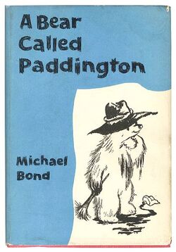 Front cover of a first edition of A Bear Called Paddington from 1958.