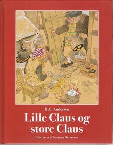 Front cover of a Danish picture book edition of "Little Claus and Big Claus".