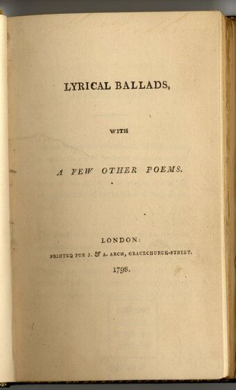 Lyrical Ballads Literawiki Fandom