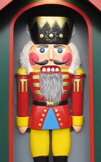 Decorative nutcracker in the shape of a soldier.