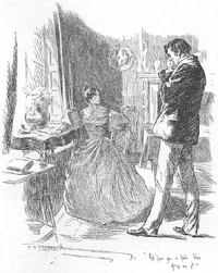 Jane Eyre and Mr. Rochester. Illustration by F.H. Townsend (1868-1920).