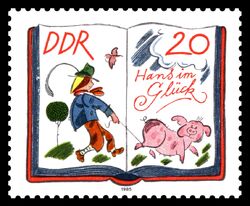 1985EastGermanHansInLuckStamp