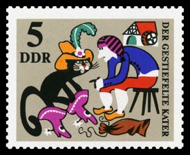 EastGerman1968PussInBootsStamp