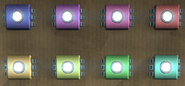 The eight colours of Tags in LittleBigPlanet 2 and later games.