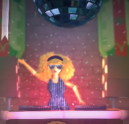Mags as a DJ in The Journey Home