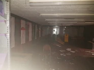 Inside the former Little Chef at Kentford South in 2019, looking towards what would've been the dining area
